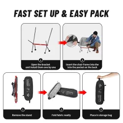 Chaise de camping ultra-légère NATUREHIKE pour le voyage et le confort